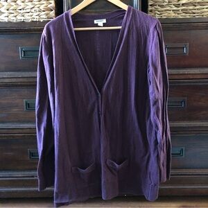 Old Navy maroon boyfriend cardigan sweater in size XL Tall